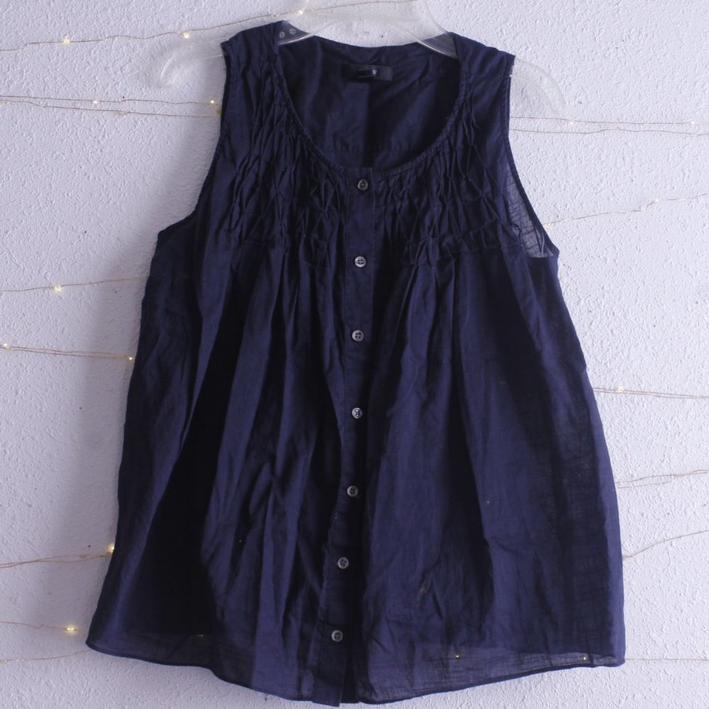 J.Crew Sleeveless Dark Blue Blouse Size 0